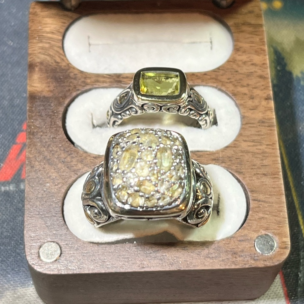 Rare Vintage John Hardy  925/n 18K Gold Multi Stone Dot ring
   Sold. Sold